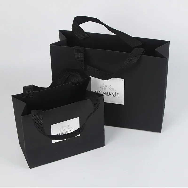 Wholesale High Quality Kraft Paper Gift Bag with Handle Shopping Bag Clothing Store Cosmetics Jewelry Packaging Bag