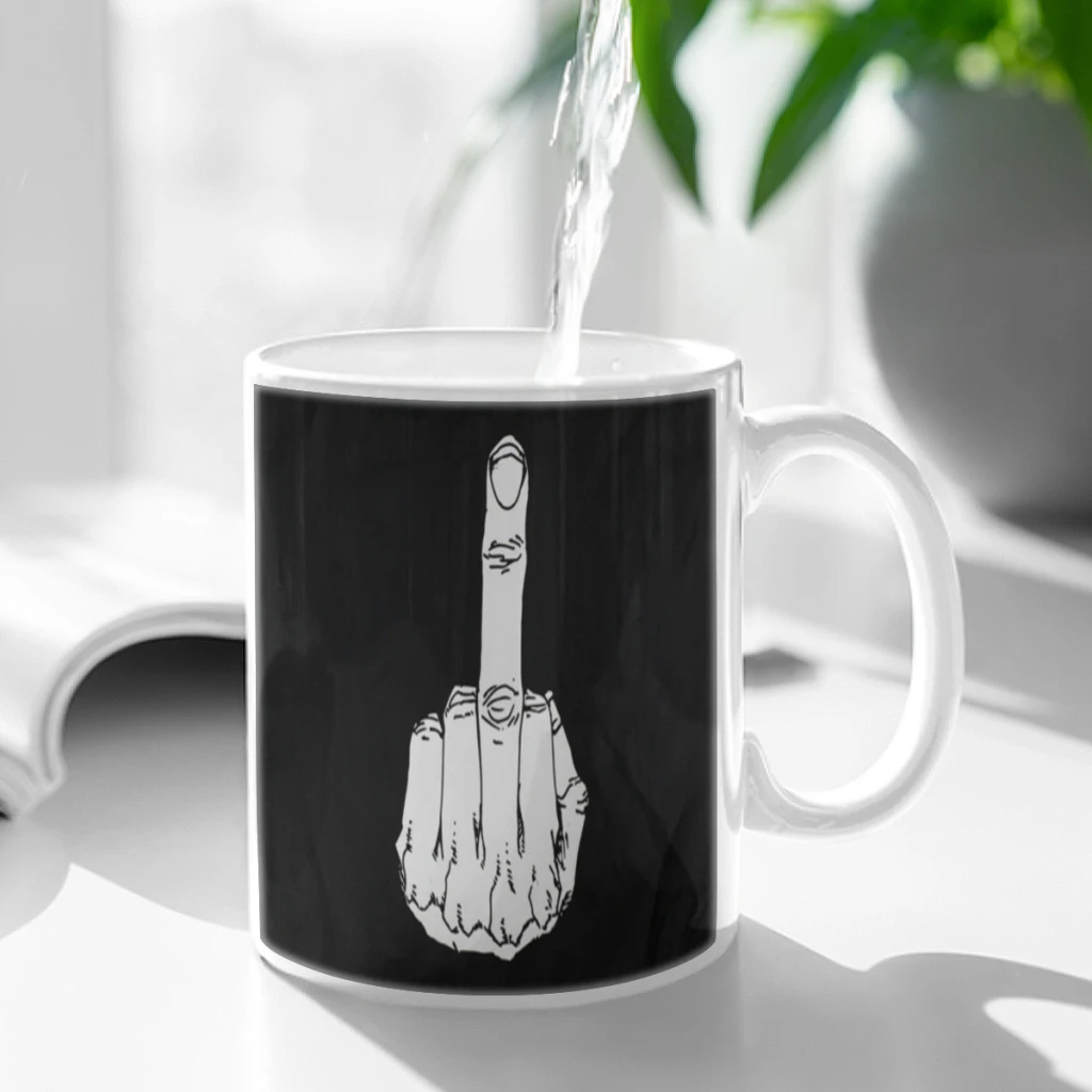 Up-yours-middle-finger-11oz Afternoon Tea Mug Multifunctional Ceramic Coffee Mug Porcelain Coffee Cup Drinking Cup For Home