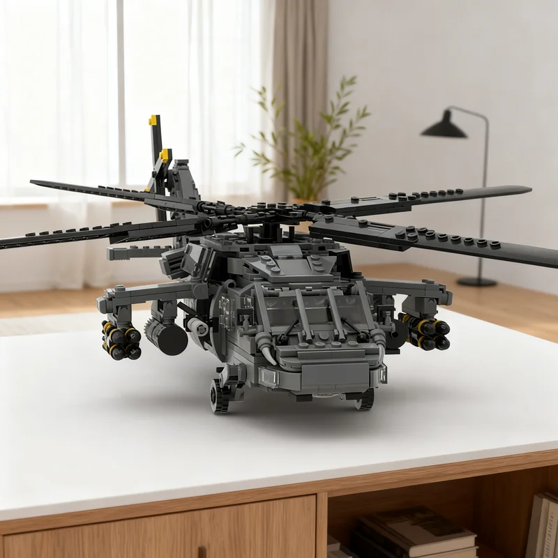 964 Piezas MOC Sikorsky UH 60 Blackhawk ARMED, Bloques de Construcción de Modelos, Juguetes de Arquitectura, Regalos de Navidad, Ladrillos Educativos para Niños