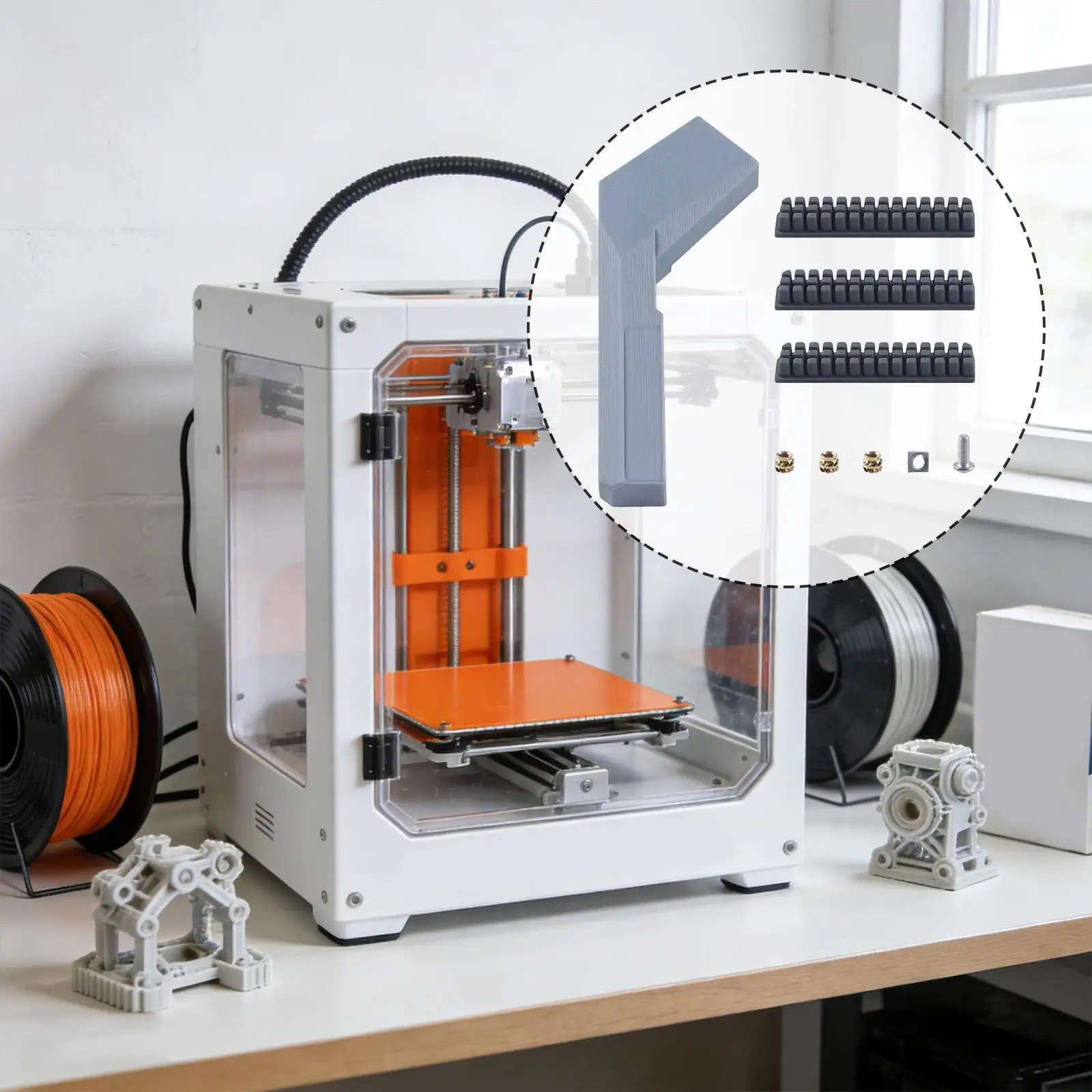 3D Printer Silicone Nozzle Brush Easy to Install Accessories High Performance Nozzles Wiper Cleaning Tool Scrubber for Office