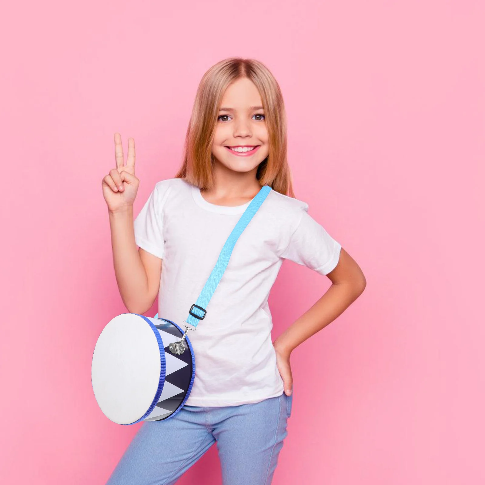 

1 set Hand Percussion Instrument Set Wood Drum Snare With Mallets For Kids Music Class School Performance Toddler Children'S