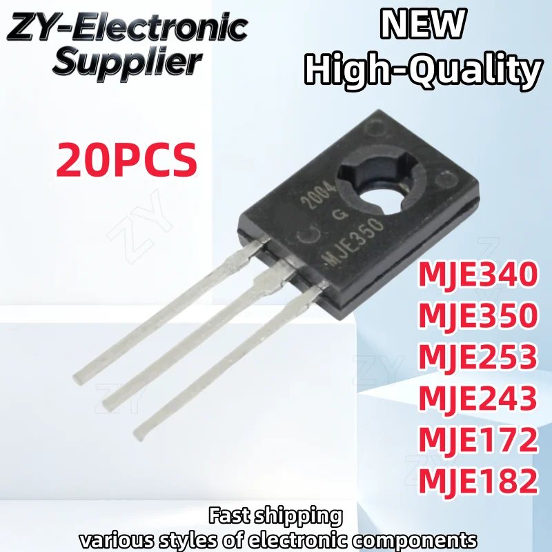 【20PCS】 100% NEW MJE340 MJE350 MJE253 MJE243 MJE172 MJE182 MJE253G MJE243G TO-126 Best Quality transistor