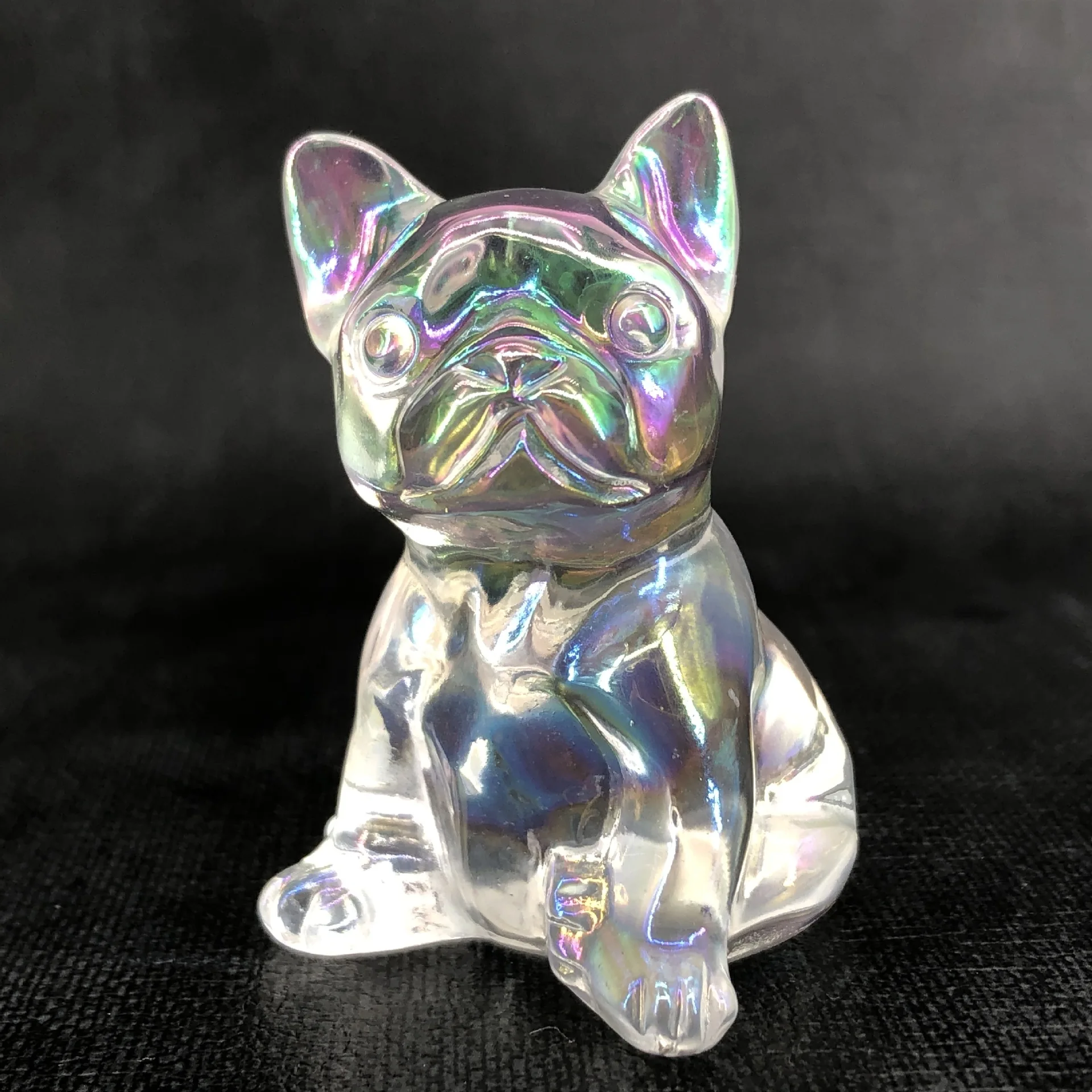 

Natural stone crystal carving, electroplating, dog carving, decorative gifts, handicrafts, home decoration ornaments