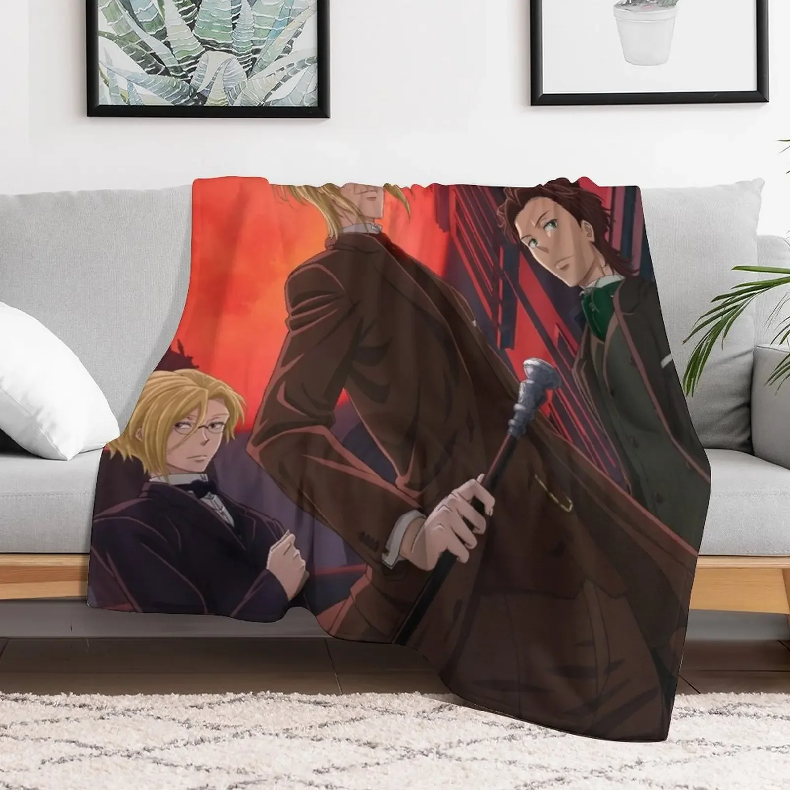 Moriarty the Patriot Anime Throw Blanket Moving For Baby christmas gifts Blankets