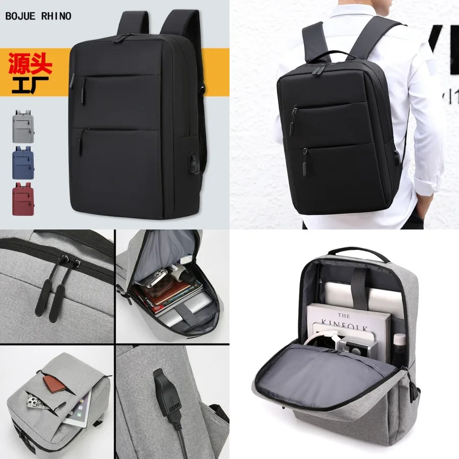 

【New style】Men's backpack simple large-capacity business commuter computer backpack outdoor light travel backpack casual school
