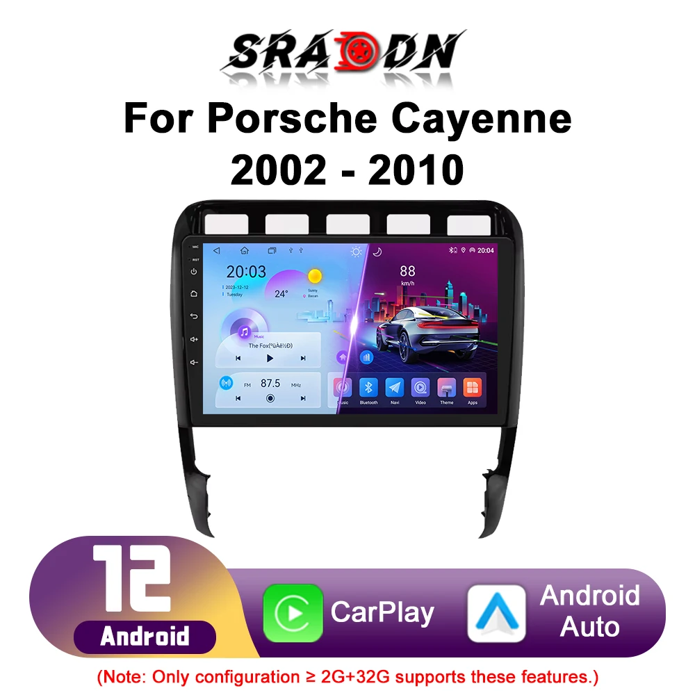 Para Porsche Cayenne 2002 2003 2004 2005 2006 2007 2008 2009 2010 Android Car Radio Reproductor de video multimedia automotriz Navegación GPS Carplay Pantalla táctil Auto Estéreo Sistemas inteligentes