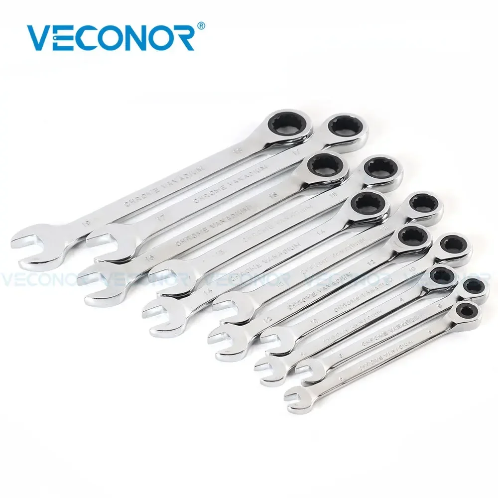 1Pc 6-30mm Multi-Choice Ratchet Wrench Set of Keys Spanner Set Hand Tool 72-Tooth Ratcheting Fixed Head