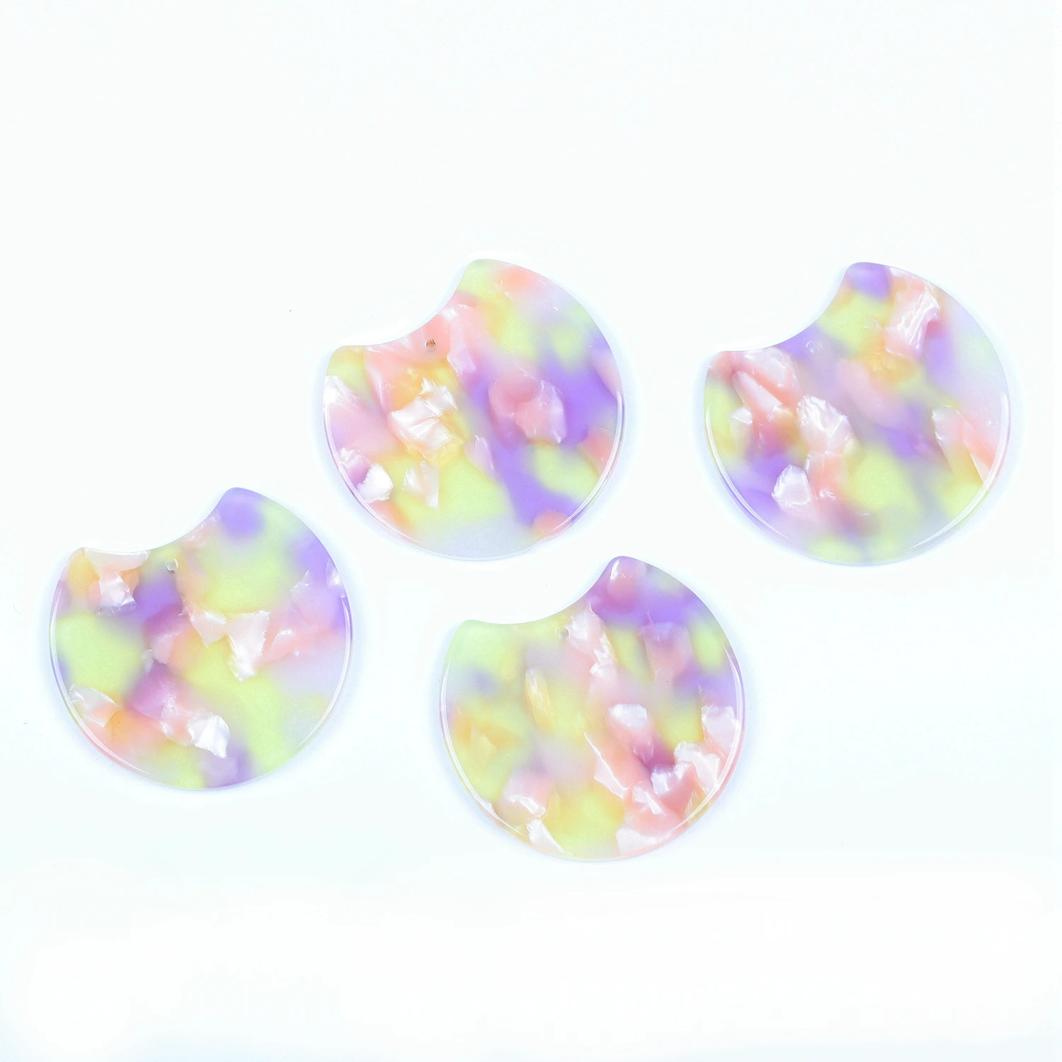 Tortoise Shell Earring Charm,Acetate Acrylic Beads,Special Round Shaped Pendants,Boho,Circle Cutout Earrings Parts,36mm