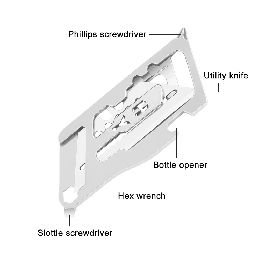 Stainless Steel Retractable MINI Knife Multitool Keychain Utility Knife Screwdriver Bottle opener Outdoor Self-defense EDC Tools