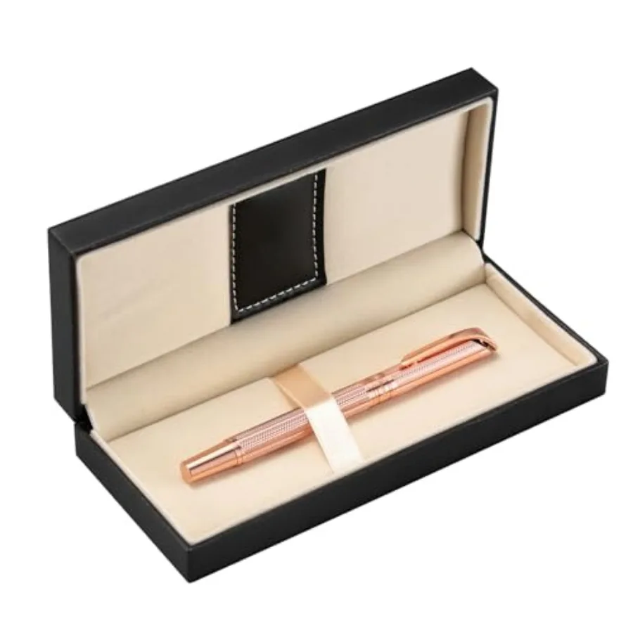 

Rollerball Pen Liquid Ink Pens for Women Luxury Box Gel Pen Ink Fancy Pen Refillable for Executive Office Professiol Birthday G