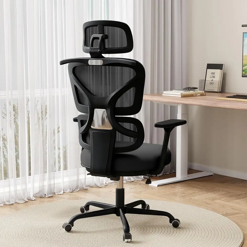 

Ergonomic Oice Chair Mesh Desk Chair with Lumbar Support and rest, High Back Computer Chair with Armrest and Lock, Home Oice Des