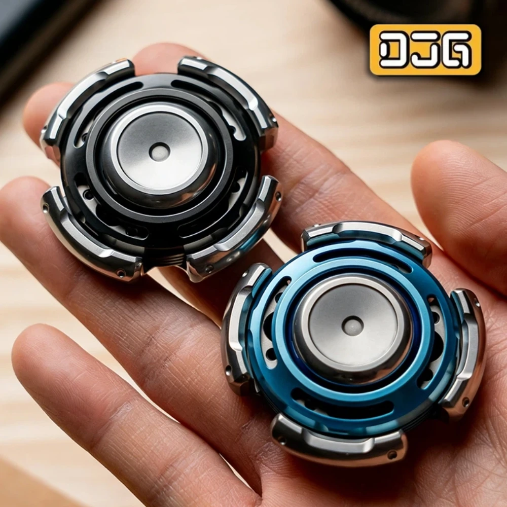 DJGEDC WHISPER SPIN Fidget Spinner Linked Tuning Fork Four-Leaf Gyro Stress Relief Toy Anxiety Relief Toy