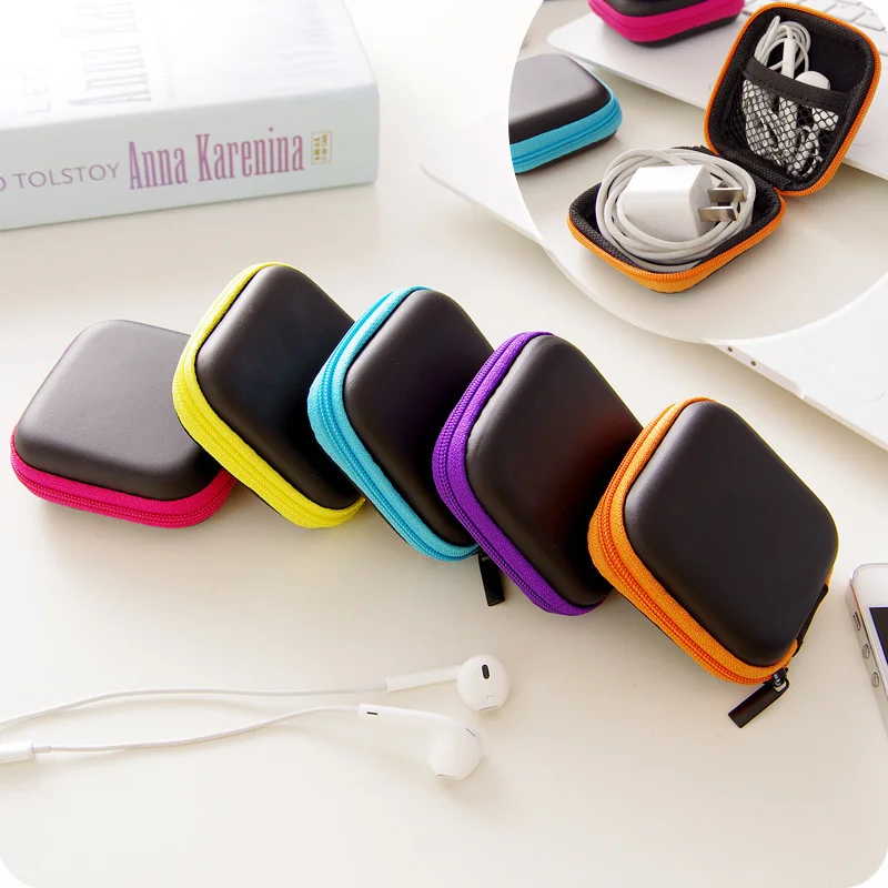 Mini Portable Earphone Bag High Quality Coin Purse Headphone USB Cable Case Storage Box EVA Material Hard Disk Carry Case Bag