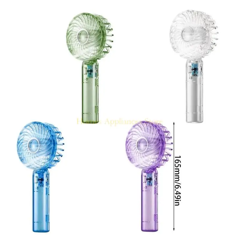 D0AB Маленький портативный вентилятор с 3 скоростями и USB -аккумуляторной батареей вентиляторов работает 1200 мАч для отдыха на