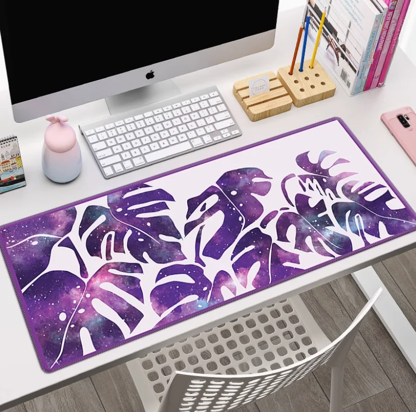 Nordic Green Plant Turtle Back Bamboo Mouse Pad Super Large Waterproof Gaming Office Computer Keyboard Desk Mat Customization