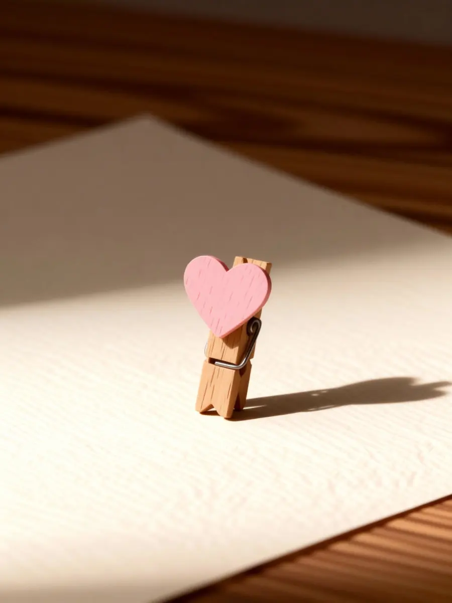 50Pcs Love Wood Clip Small Fixation Clips for Photos Paintings Crafts Mini Wooden Picture Pegs Love Photo Clip
