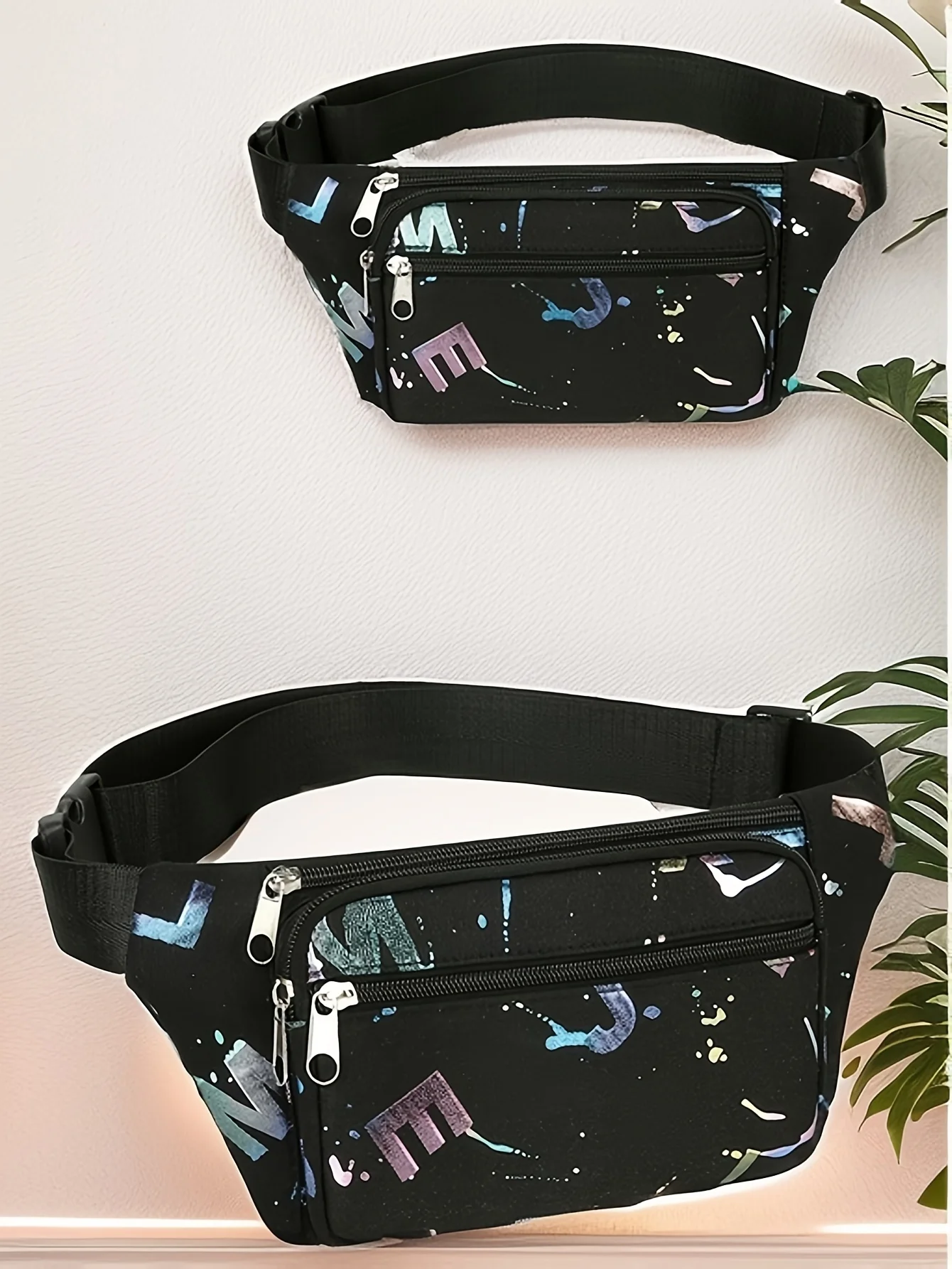 Fanny Packs Women Bronzing Printing Belt Bag Fashion Waist Bags Crossbody Bags Bum Bag Running Travel Workout Waist Bag