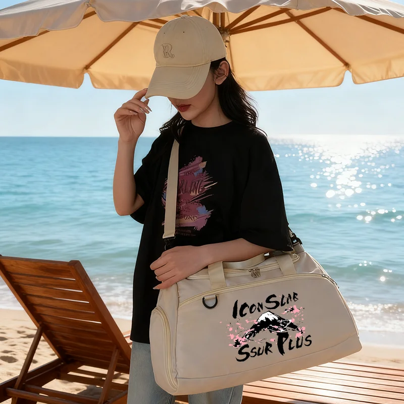 

Большая вместительная контрастная дорожная сумка, модная спортивная сумка для фитнеса, выходные, ночные, для хранения в кемпинге, стильная универсальная сумка