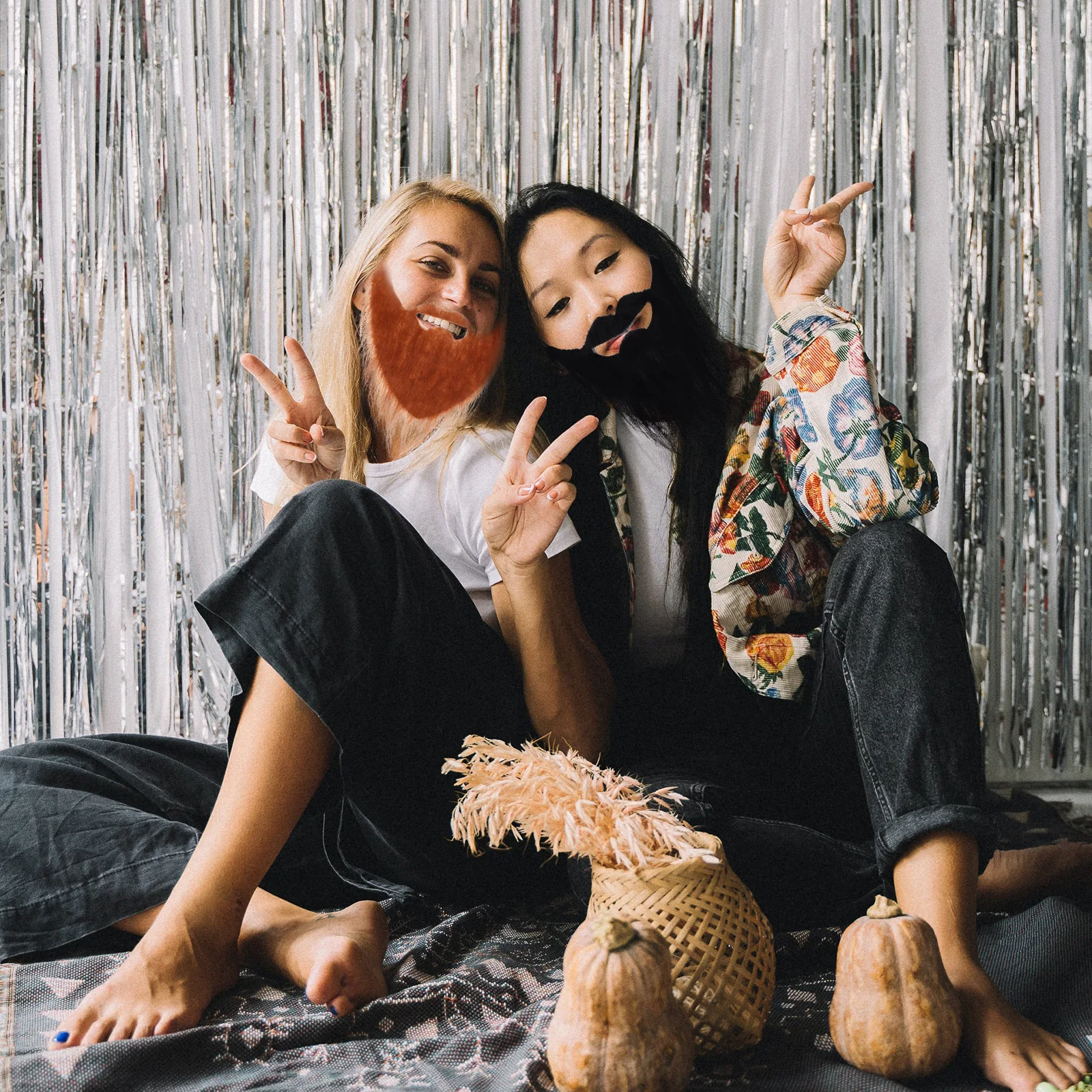 

8 Pcs Bearded Man Fancy Dress Beards Fake Moustaches for Halloween False Cosplay Party Realistic