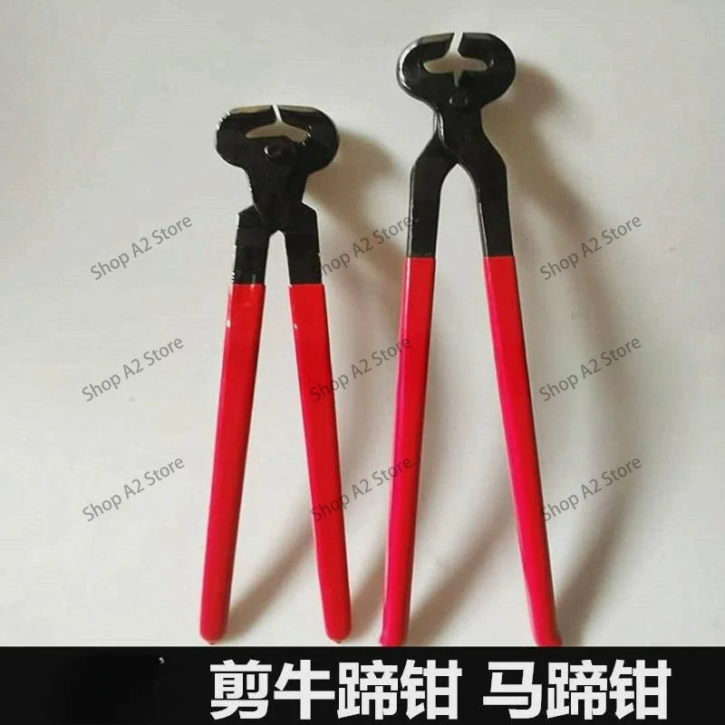 9 Piece Hoof Trimming Kit Hoof Clippers Horseshoe Pliers File Knife Ring Set for Horse Farrier Farriery Tools