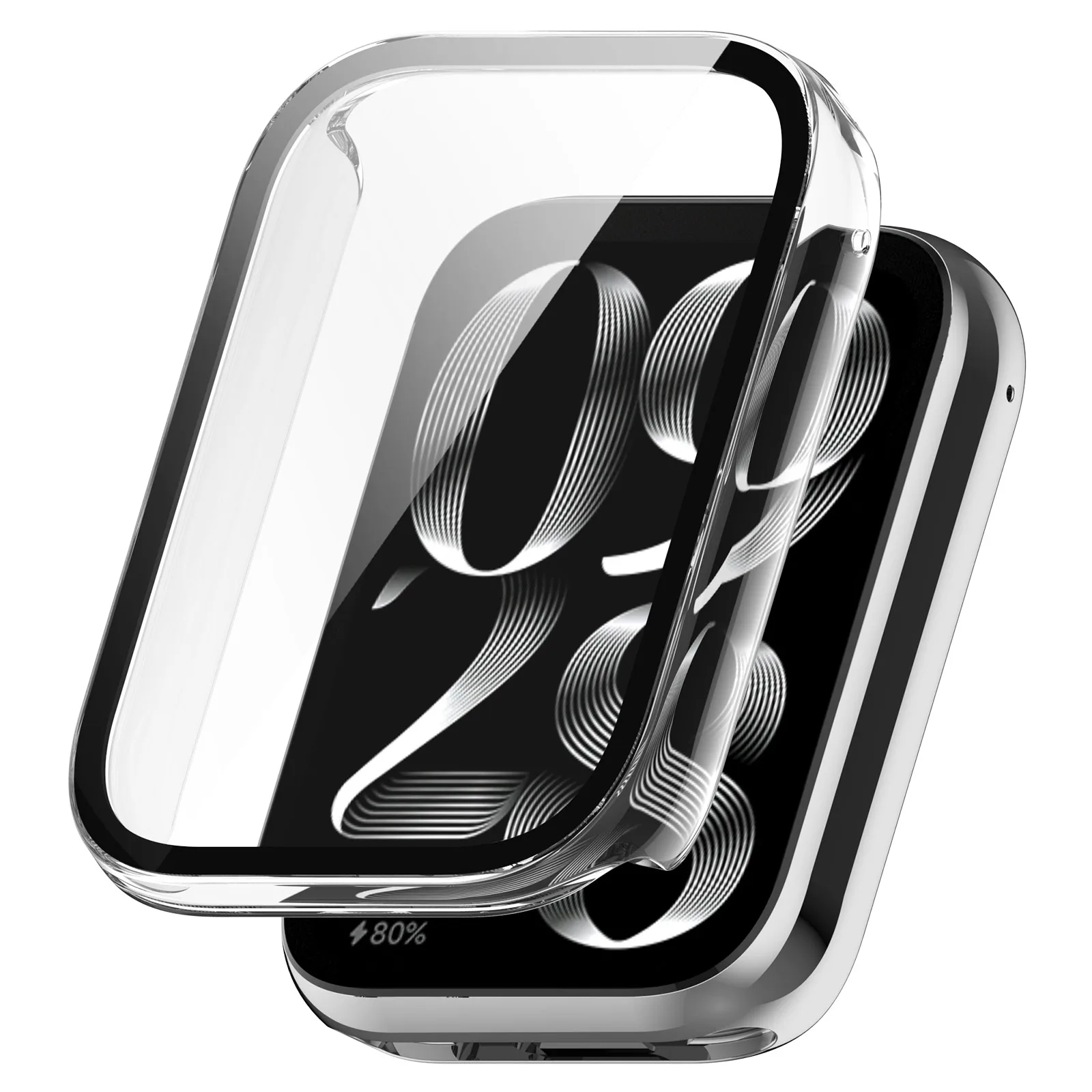 For Xiaomi Mi Band 8 Pro MiBand 8 Pro Hard PC Case Tempered Glass Screen Protector Protective Cover