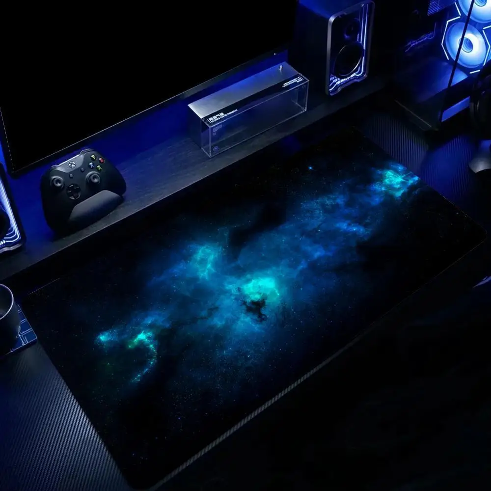 Purple Galaxy Nebula Space Mouse Pad Waterproof Non Slip Large Gaming Desk Mat Wonderful Gift for PC Gamers