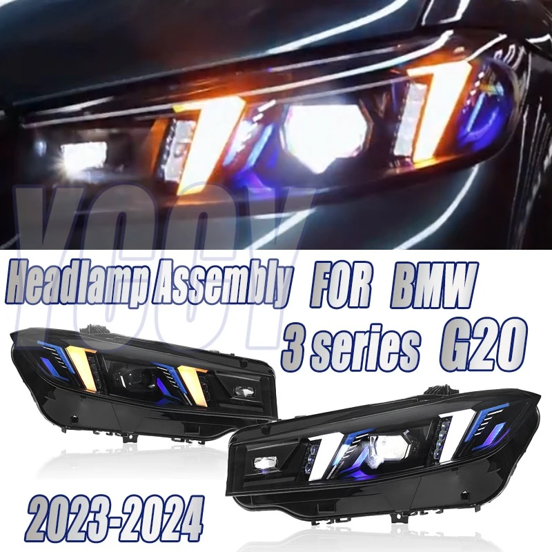 

Светодиодные фары в сборе для BMW 3 серии G20 2023-2024 гг. Светодиодные фары Plug and Play с полным светодиодным обновлением Модернизация фар