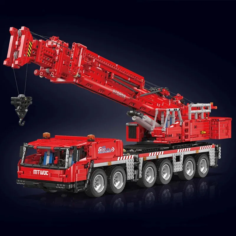 MOLD KING 17065 – blocs de construction de camion grue Mobile motorisé GMK, application de haute technologie RC, véhicule d'ingénierie technologique, ensemble de jouets