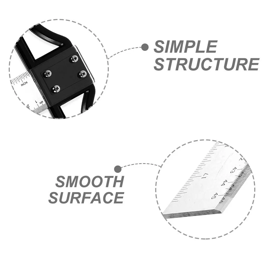 Portable Ruler for Measuring and Marking Use Sturdy Acrylic ABS Material Precision Measurement Ruler for Artists