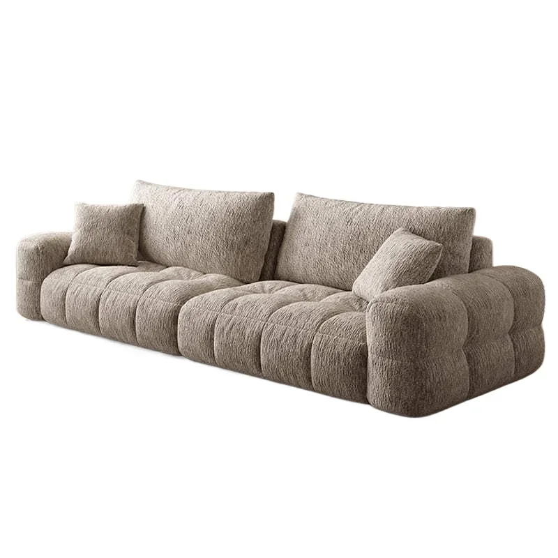 

Light luxury fabric sofa, modern simple and retro, puff sofa
