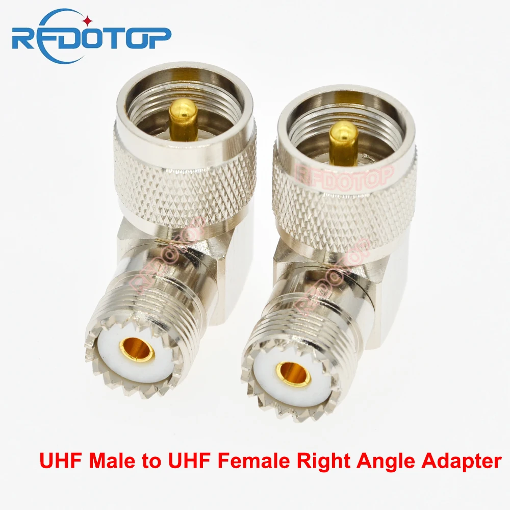 

10PCS UHF Male Plug to SL16 UHF SO239 PL-259 Female Connector Right Angle for Radio Antenna UHF SO239-J to UHF PL259-K 90Degree