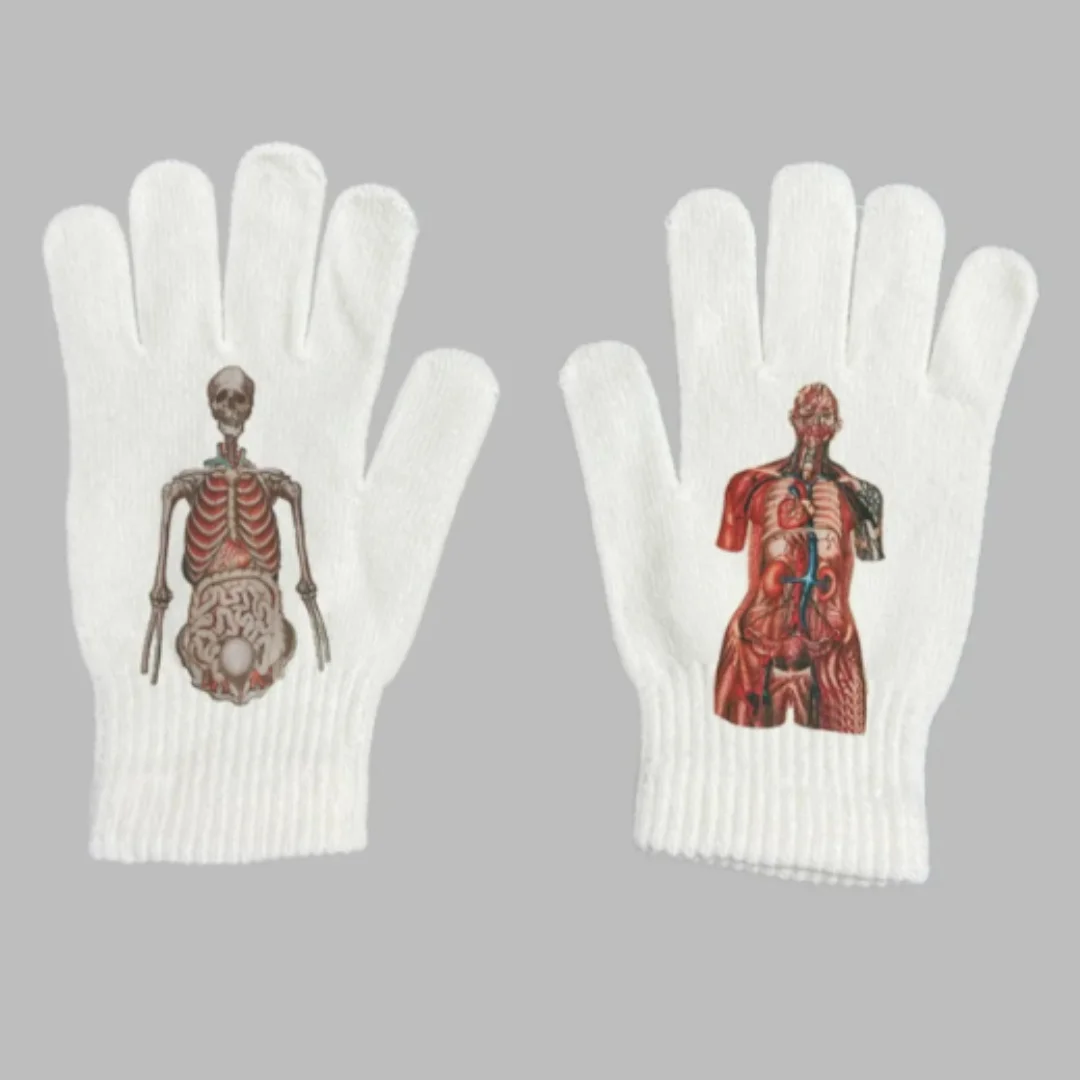 

Y2K Ретро-перчатки с принтом High Street Fashion Вязаные перчатки для сенсорного экрана для стильного образа в этом сезоне