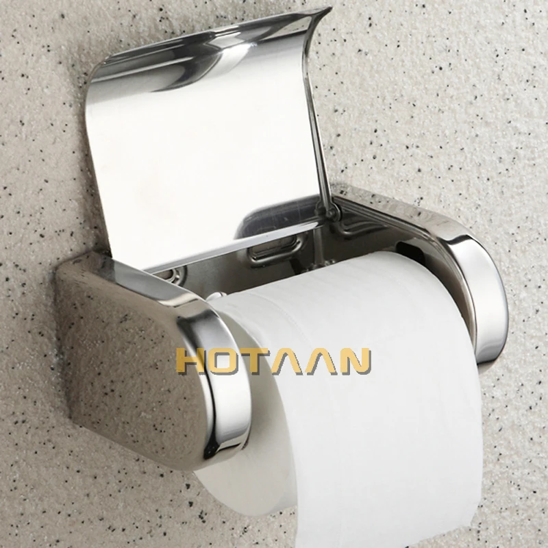 . Durable SUS 304# Stainless Steel Toilet Paper Holder Tissue Holder Roll Paper Holder Box Bathroom Accessories 1192