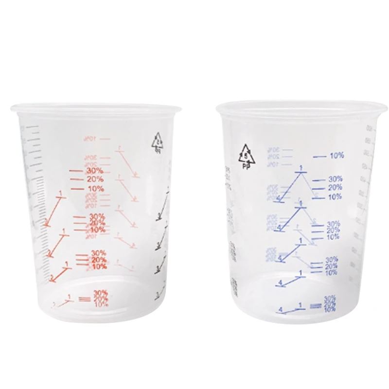 Copos de Mistura de Tintas Plásticas, Recipiente para Mistura Precisa de Tinta e Líquido, Cor Aleatória, 600ml, 25