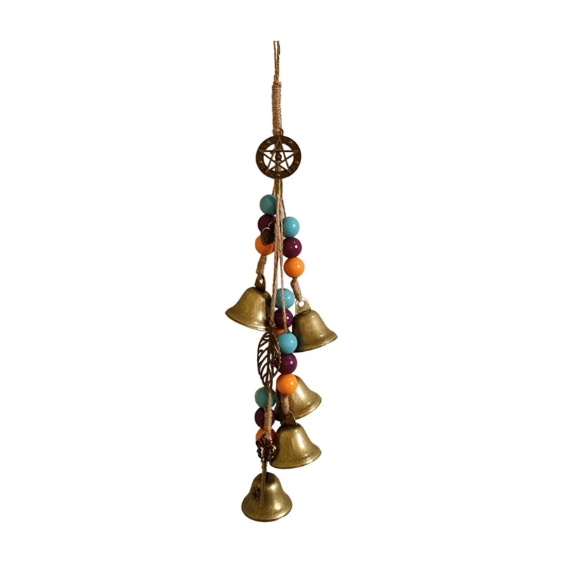 

【Top Picks】Bell Protection Door Handle Pendant Rattan Wind Chime Blessing Crystal Wind Chime Home Room Decoration