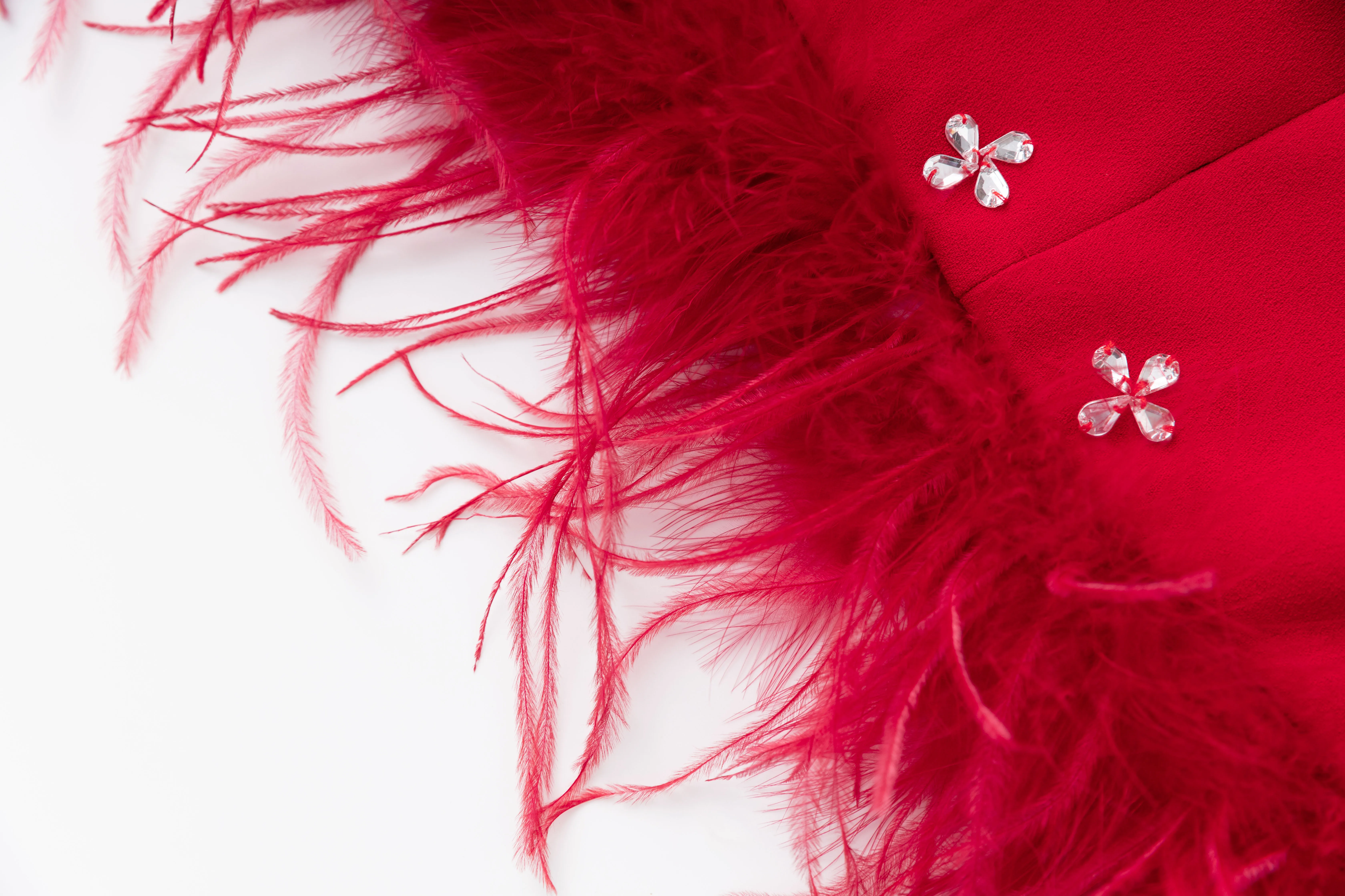 فستان عيد الميلاد أنيق من الريش المقسم للنساء بأكمام عباءة تونك مرقع بقصة ضيقة من الماس للحفلات المسائية ropa mujer #5