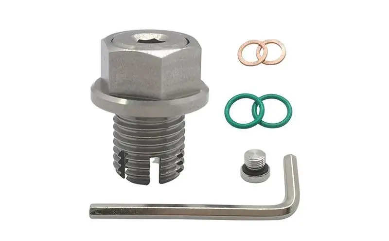 

Oversize Piggy Back Oil Drain Plug, Stainless Steel Self Tapping Oil Pan Thread Repair Kit Self Tapping Oil Pan Thread Repair