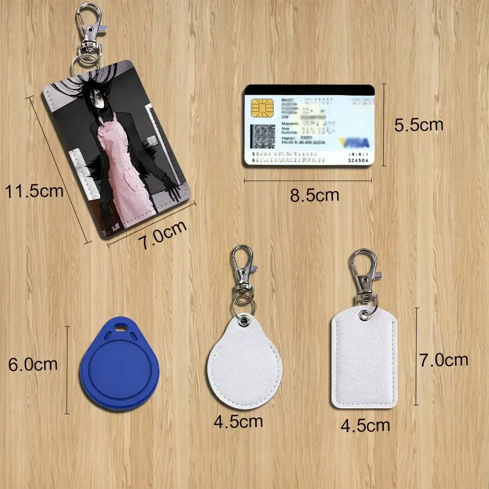 Y-You Make Khol This House a Home Rectangle Card Case Keychain Access Card Bag Key Tag Ring Leather Card Holder Key Ring Access