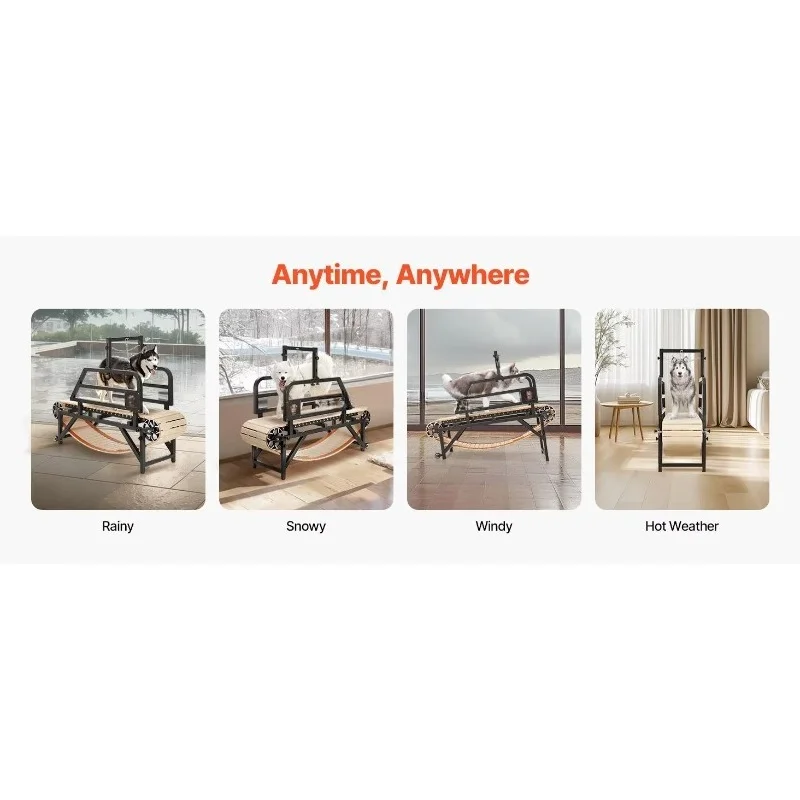 Dog Treadmill Model 20240319 Eco-friendly Solid Wood Track IP67 Waterproof Indoor/Outdoor Use