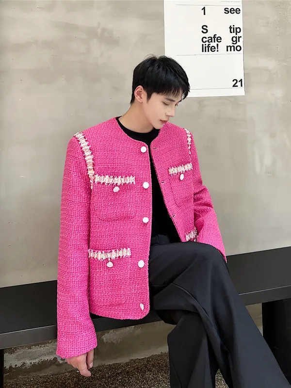 

Мужская куртка Pure Desire Bright Color из утолщенной шерстяной ткани, в стиле ретро, класса люкс, модная, с длинными рукавами, стандартного кроя, для осеннего сезона