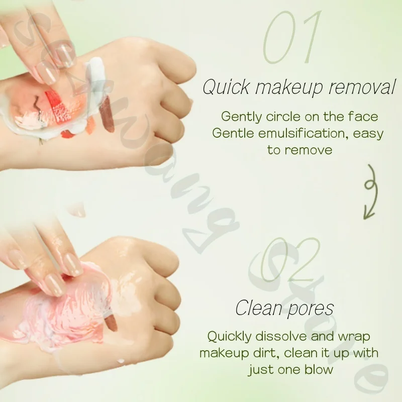 Plant Velvet Rotating Makeup Remover 45g Gentle Non-irritating Deep Cleansing Eyes, Lips, and Face Three-in-One Makeup Remover