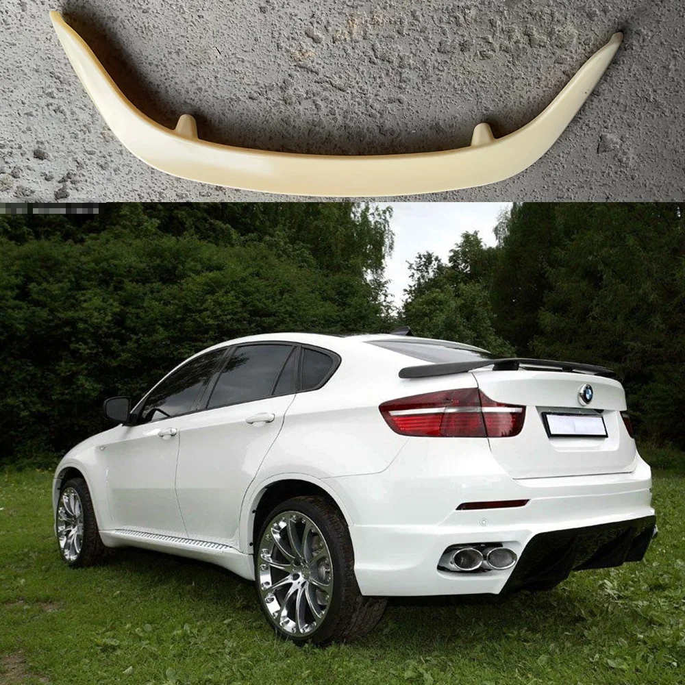 For BMW X6 X Series E71 2008 - 2014 ABS Material Carbon Fiber Exterior Rear Spoiler x6 e71 Car Trunk Spoiler Splitter Tuning