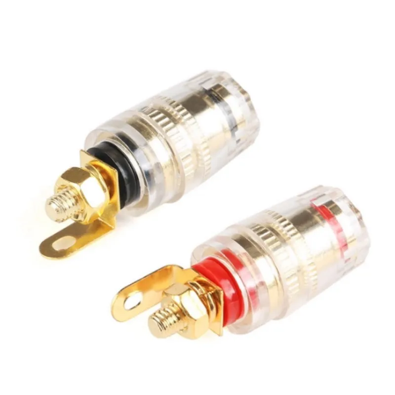 2pcs M4*33 Banana Connector 4mm Amplifier Speaker Spade Terminal Binding Post Banana Plug Socket