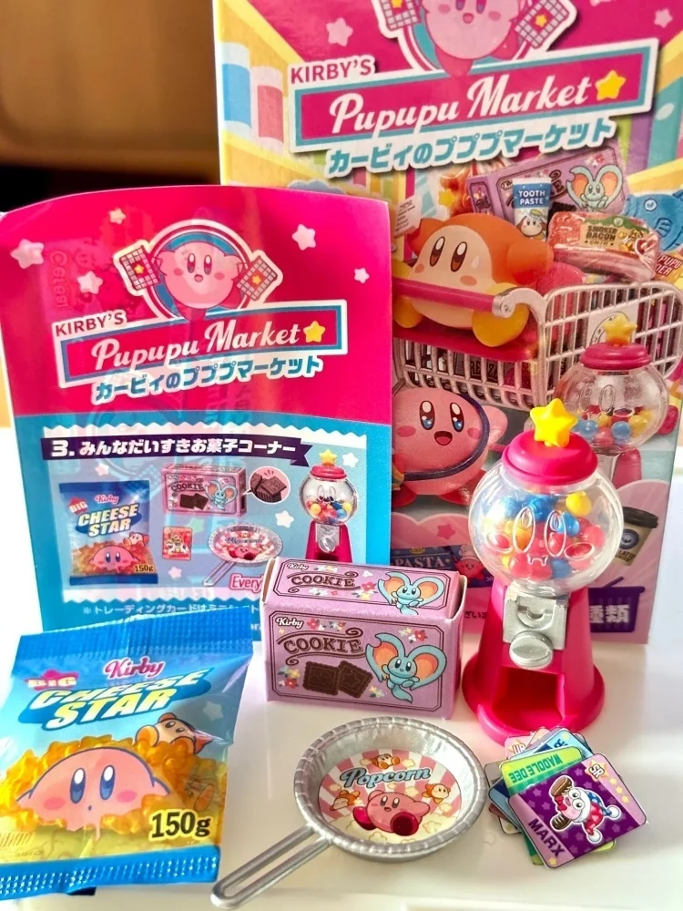 Re-ment Original Kirby caja misteriosa Kawaii lindo Anime PUPUPU tienda de mercado figura caja ciega juguetes muñeca artículos en miniatura regalo