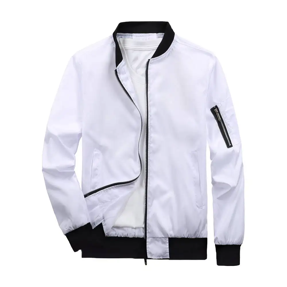 

Mens Jacket Bomber Baseball Uniform Outdoor Windproof Cycling Thin Outerwear Aviator Casual Sports Zipper Coats Male Clothing