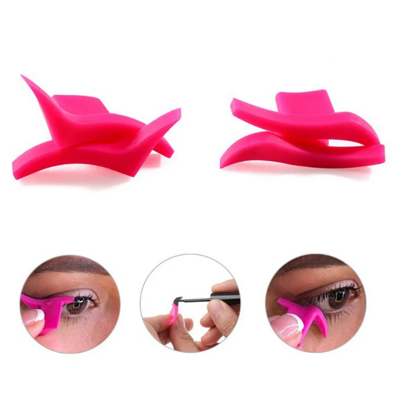 2 szt. Zestaw szablonów do eyelinera Profesjonalne szablony do makijażu oczu Szablony do kocich oczu Szablony do nakładania eyelinera Narzędzia do stylizacji w kształcie skrzydeł