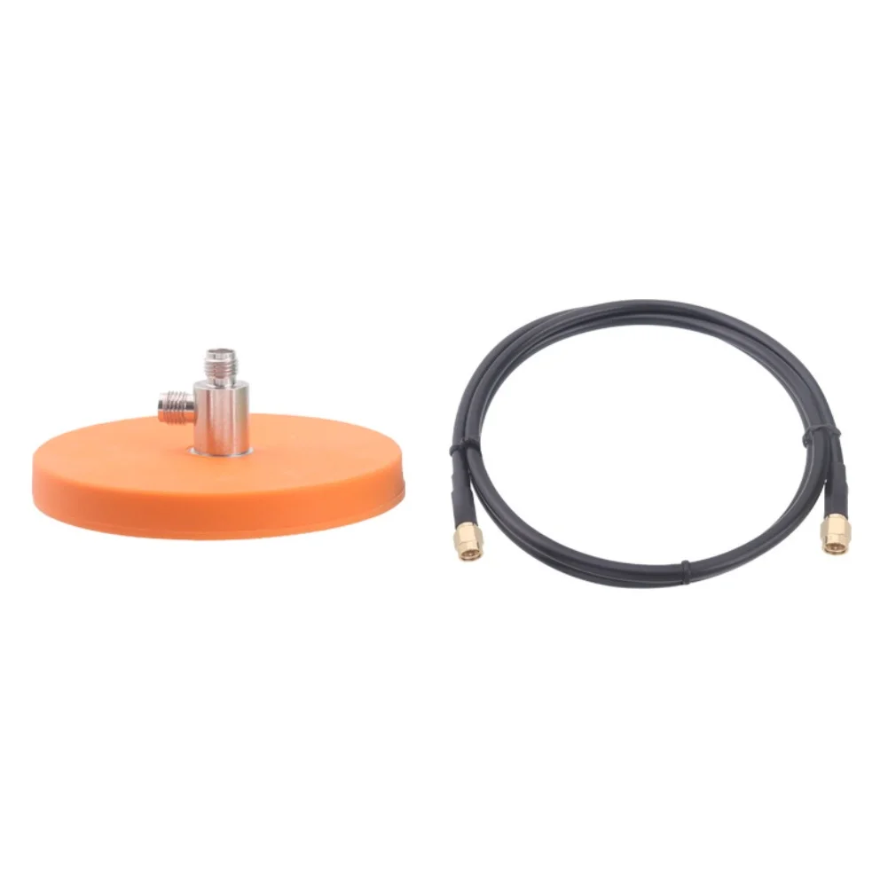 Vehicle Antenna Magnetic Mount Base Coaxial Extension Cable Dual Male Connector For Walkie Talkie Radio