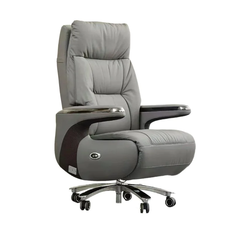 

Leather reclining office lunch break executive chair