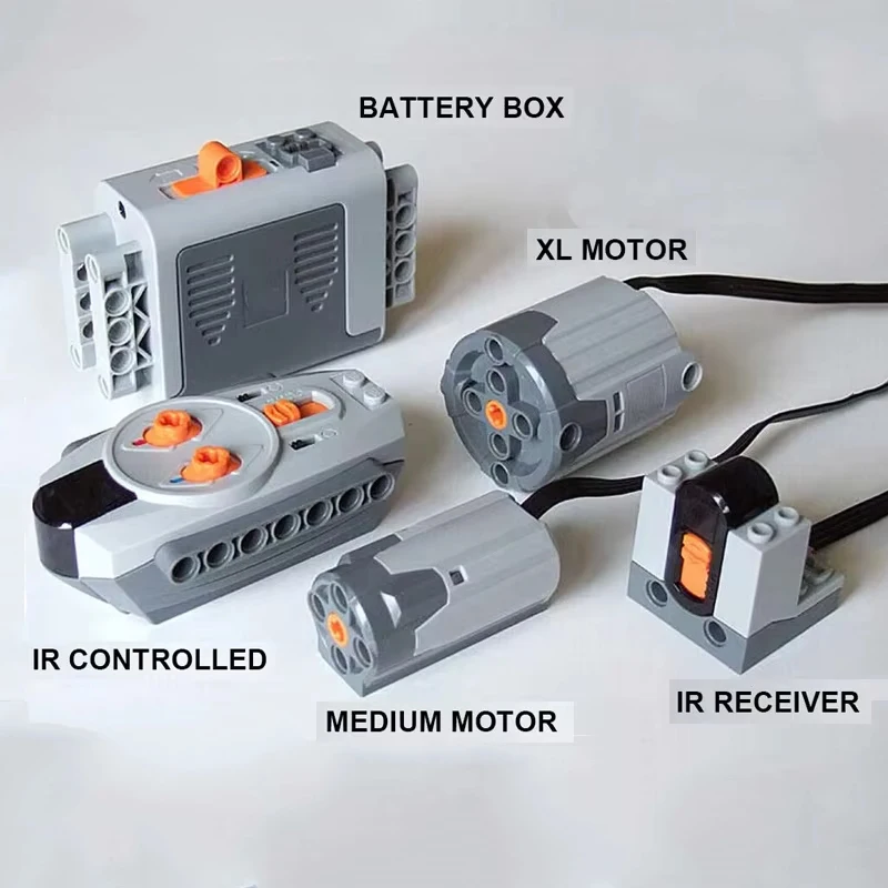 MOC-Juego de alta tecnología M/XL, piezas de extensión de función de potencia de Motor con todas las marcas, tecnología de grupo de energía, bloques PF, juguetes de ladrillo DIY