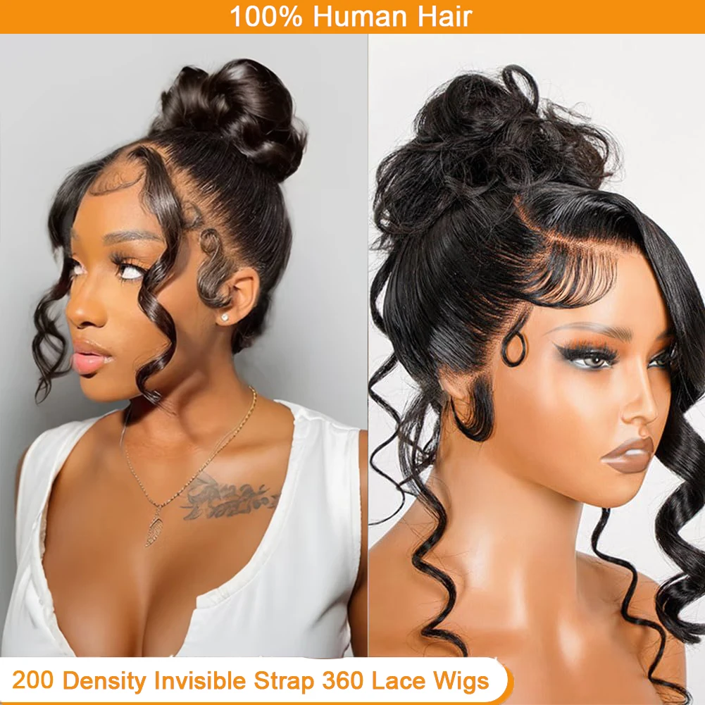 

360 Полный парик шнурка Натуральные черные вьющиеся парики 100% человеческие волосы Объемная волна человеческие волосы 13x4 Парик фронта шнурка Человеческие волосы 5x5 бесклеевой парик